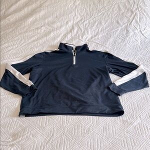 Puma Pure 2.0 Blue and White 1/4 Zip Pullover Size Large